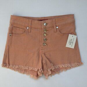 Guess Women’s Mid Rise Button Short In Coral Size 25